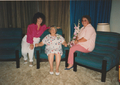 Lee, Jean and Fay at Western Road in the 80s