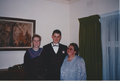 Kym, Brett and and Fay before Stuart's wedding