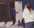 Indoor balloon badminton at Western Road