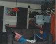 Meagan and John asleep on the couch at Western Road