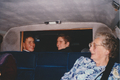 Jean, Brett and Daniel Lawrie on the way to Stuart's wedding