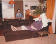 With Les, in the sunroom at Western Road