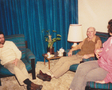With Les and Jean, in the lounge room at Western Road