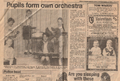 Kym in the local newspaper with Narelle Dunston and other members of the band at Fairhills Primary
