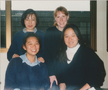 Kym with her school friends at Wantirna High