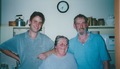 Brett, Fay and Les at Les' house in Rye