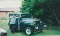 With the jeep at Les' house in Rye