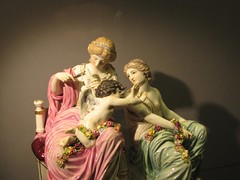 Porcelain figurine in the Meissen Museum in Germany